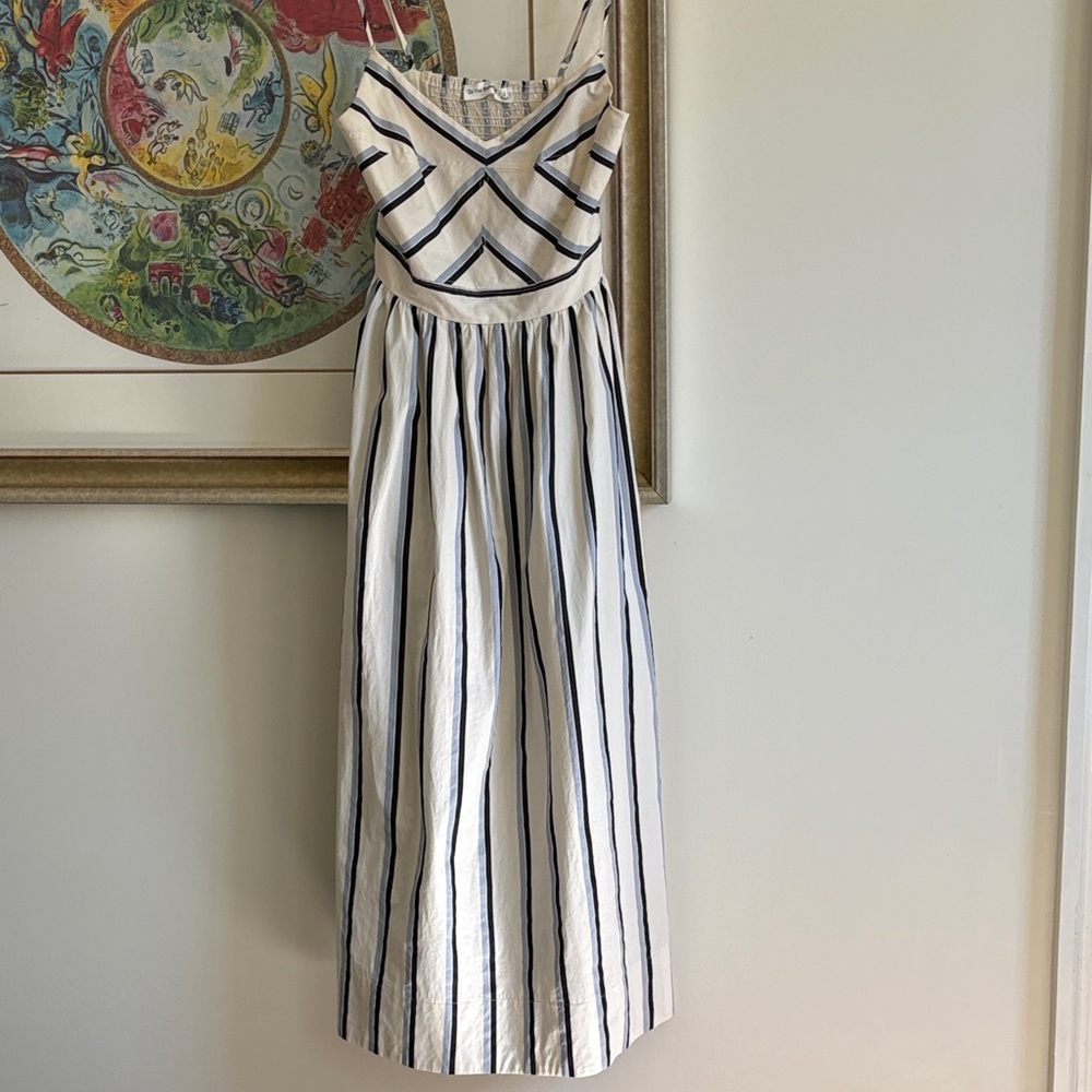 Preppy perfection! Navy blue Striped Maxi Dress